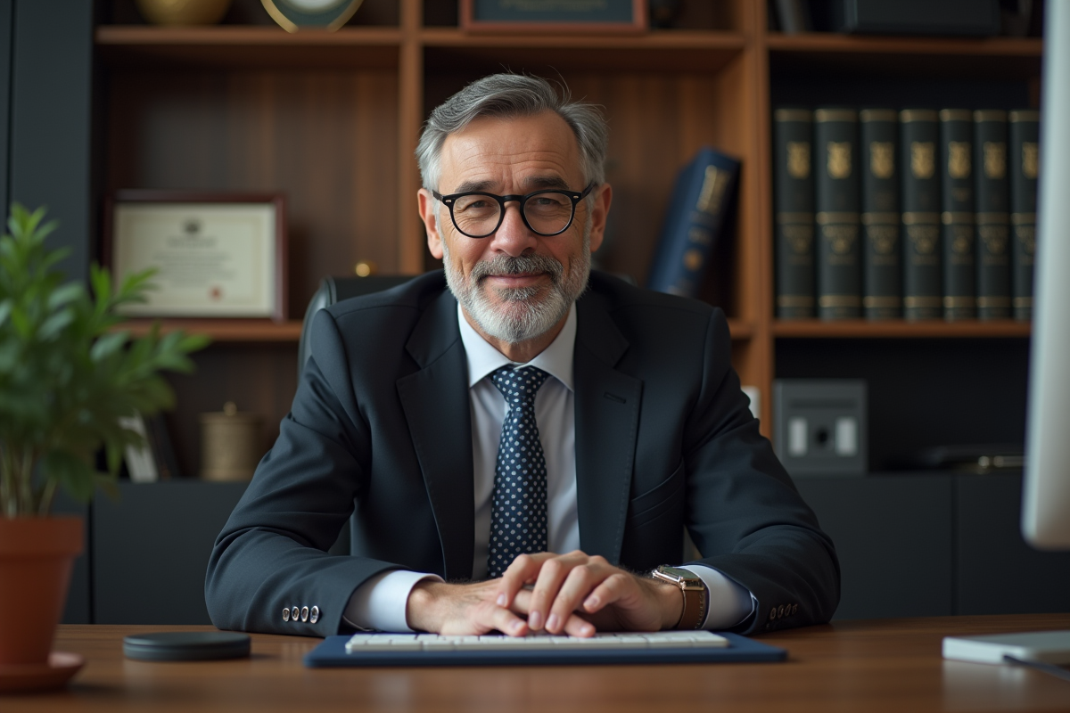 Homme en costume lors d